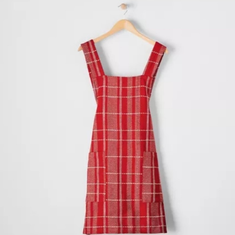 Nwt Sur La Table Red Plaid Apron